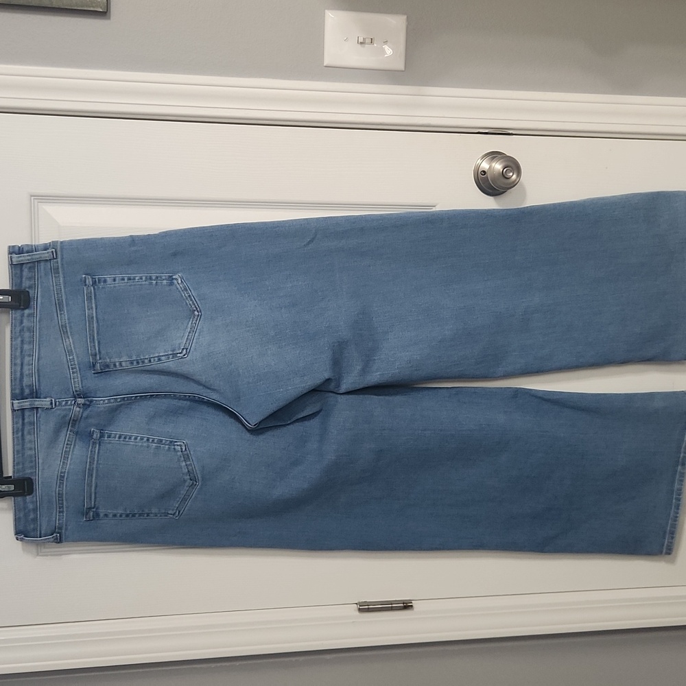 Quince Light Blue Flare & Wide Leg Jeans - Picture 8 of 12
